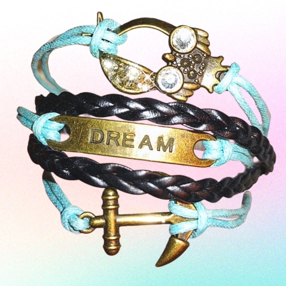 Friendship Bracelet Owl Anchor DREAM